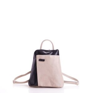 Truly Italy Black and Ice Leather Backpack